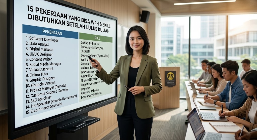 15 Pekerjaan Yang Bisa WFH & Skill Dibutuhkan Setelah Lulus Kuliah